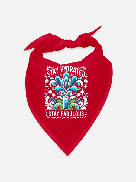 Hydration Drink Water Stay Hydrated - Bandana - red - Front