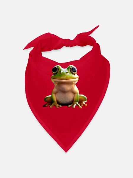 Frog Toad Tree Frog Baby Frogs Cute Frog - Bandana - red - Front