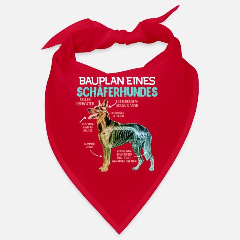 Hundebesitzer BAUPLAN EINES SCHÄFERHUNDES Lustig Bandana