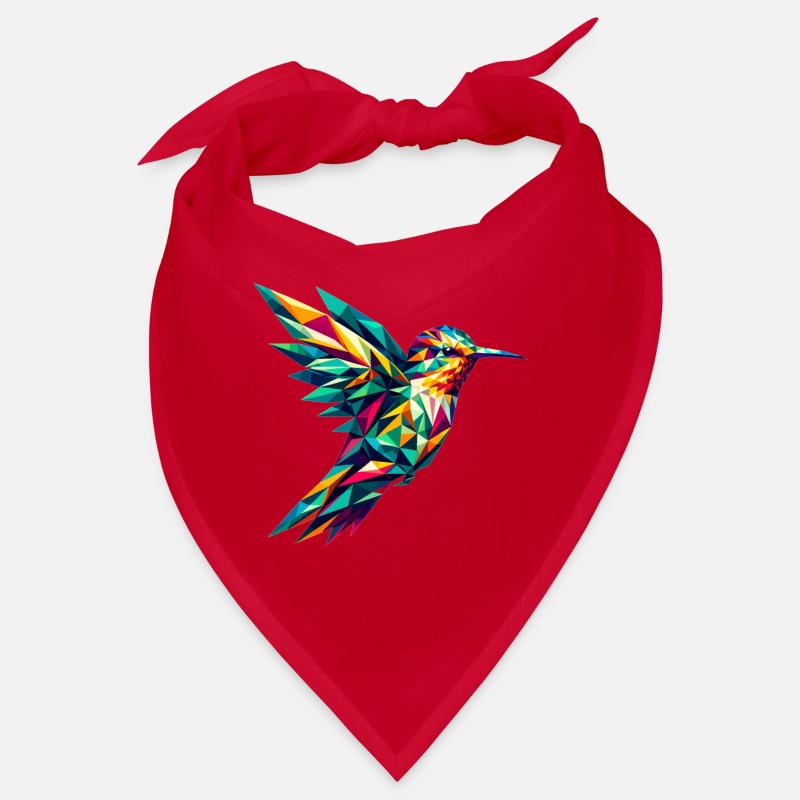 Colibri dans la représentation polygonale Bandana