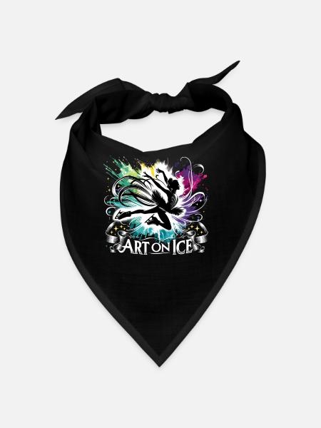 Eislaufen Schlittschuhläufer - Bandana - Schwarz - Vorne