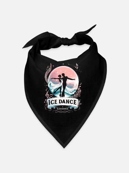 Eislaufen Schlittschuhläufer - Bandana - Schwarz - Vorne