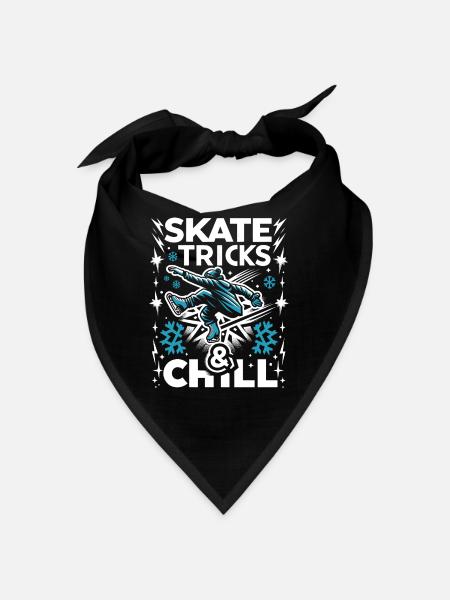 Eislaufen Schlittschuhläufer - Bandana - Schwarz - Vorne