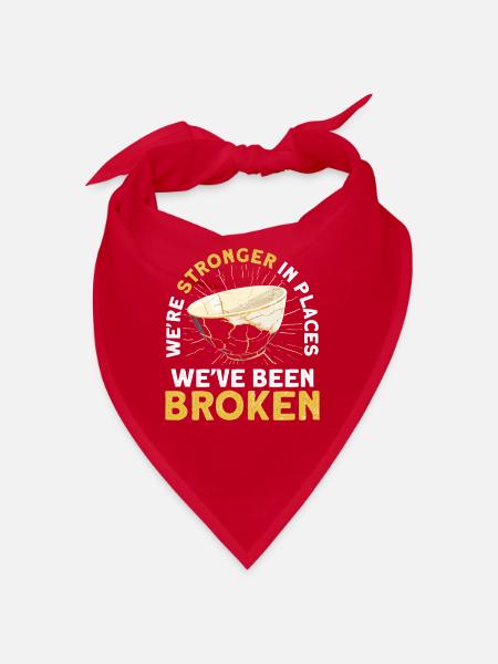 Kintsugi Kintsukuroi Japon imparfait - Bandana - rouge - Devant