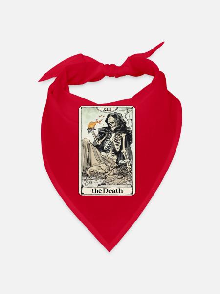 Tarotkarte Hexerei Okkult Anime Goth - Bandana - Rot - Vorne