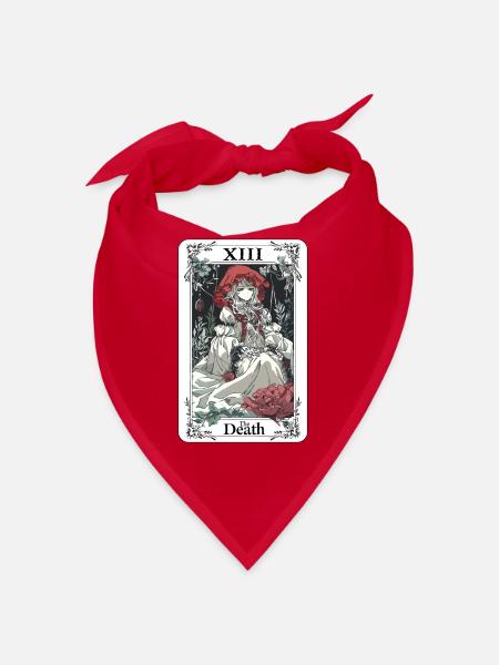 Tarotkarte Hexerei Okkult Anime Goth - Bandana - Rot - Vorne