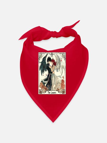 Tarotkarte Hexerei Okkult Anime Goth - Bandana - Rot - Vorne