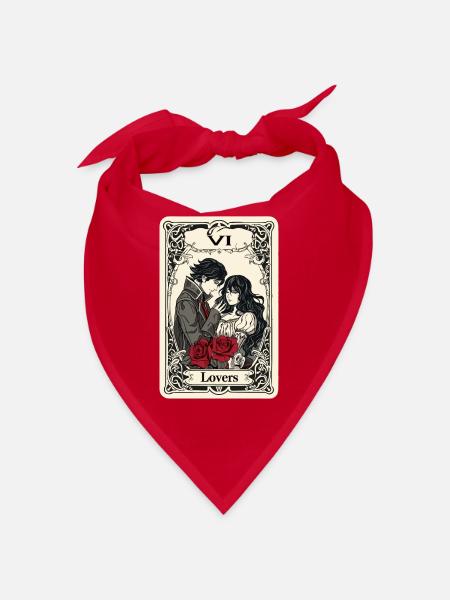 Tarotkarte Hexerei Okkult Anime Goth - Bandana - Rot - Vorne