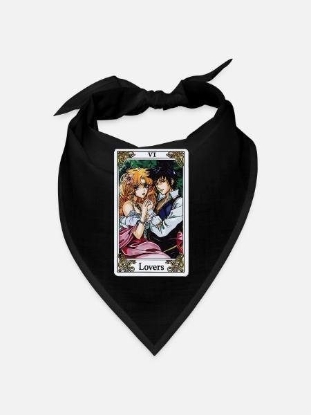 Tarotkarte Hexerei Okkult Anime Goth - Bandana - Schwarz - Vorne