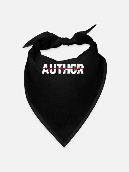 Writer Author Ekg Heartbeat - Bandana - black - Front