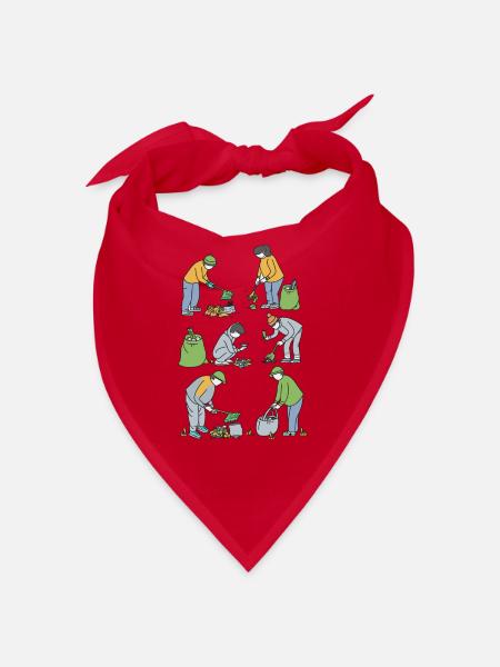 Anti détritus Pas d’environnement Recycler - Bandana - rouge - Devant