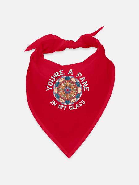 Drôle de vitrail - Bandana - rouge - Devant