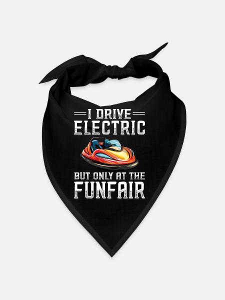 Ich fahre Elektrisch Kirmes Autoscooter - Bandana - Schwarz - Vorne