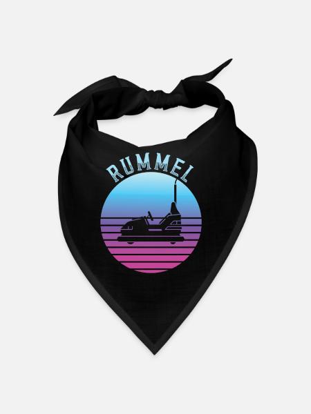 Freizeitpark Kirmes Rummel Autoscooter - Bandana - Schwarz - Vorne