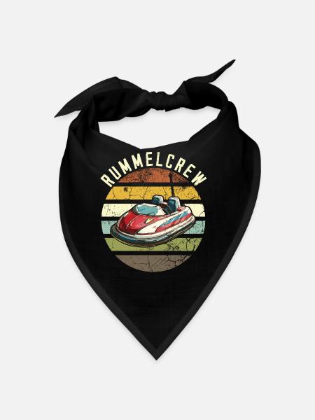 Amusement park, funfair, fair, bumper cars - Bandana - black - Front
