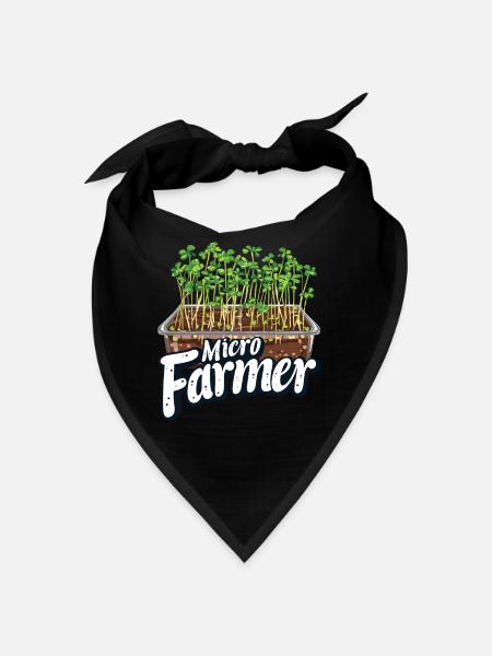 Microgreen Agriculture Gardening - Bandana - red - Front