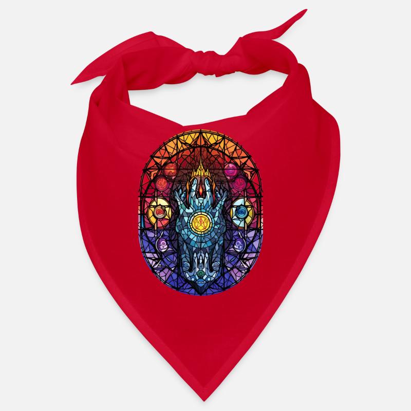 Wicca Elements Occult Witchcraft Stained Glass Bandana