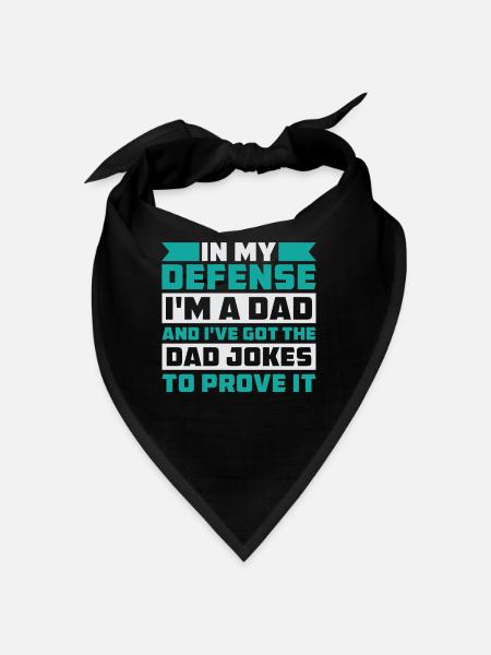 Vater Papa Lustiger Papa In My Defense - Bandana - Rot - Vorne