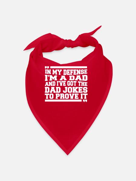 Vater Papa Lustiger Papa In My Defense - Bandana - Rot - Vorne