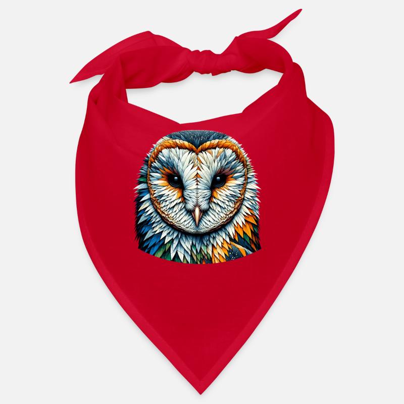 Polygon Art Schleiereule Eulen Bandana