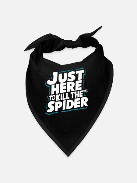 Funny Arachnophobia Awareness, Spider Phobia - Bandana - black - Front