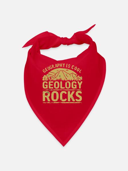 Geology Stone Hunt Agate Hunter Stone Collecting - Bandana - red - Front