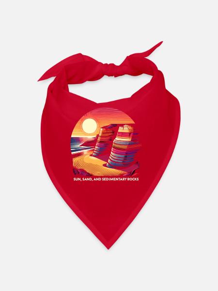 Geology Stone Hunt Agate Hunter Stone Collecting - Bandana - red - Front