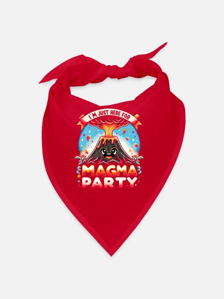 Funny volcano lava geology rock hunting geologist - Bandana - red - Front