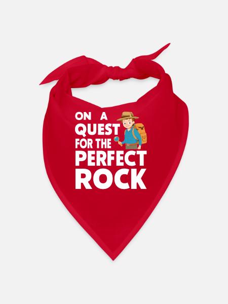 Geology Stone Hunt Agate Hunter Stone Collecting - Bandana - red - Front