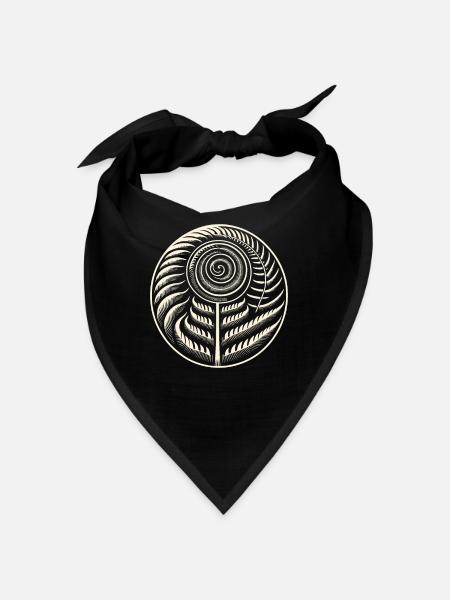 Pétroglyphe Art rupestre ancien Rock dessin indien - Bandana - noir - Devant