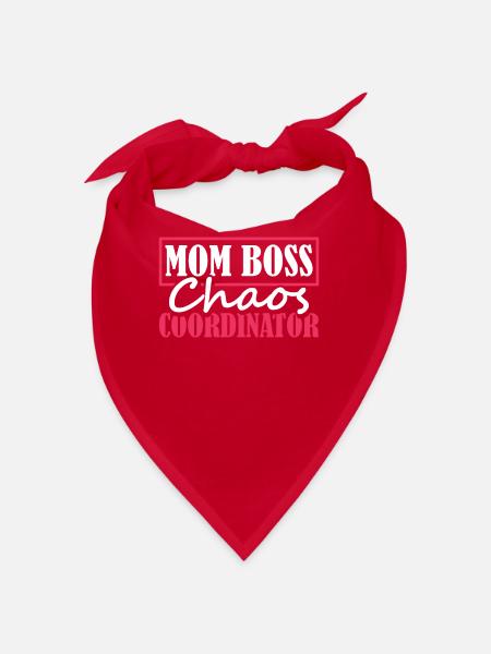 Mom Mom Chaos Coordinator - Bandana - red - Front