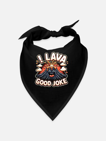 Drôle de volcan lave géologie roche chasse géologue - Bandana - noir - Devant