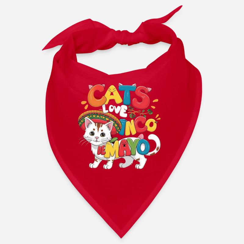 Fiesta Cat with Cinco de Mayo theme Bandana