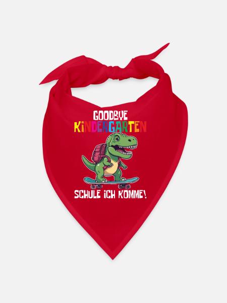 School Enrollment Dino Back to School - Bandana - red - Front