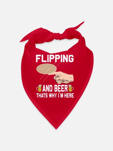 Bierdeckel Umdrehen Spiel - Bandana - Rot - Vorne