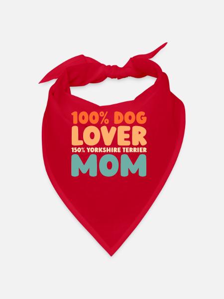 Yorkshire Terrier - Bandana - rouge - Devant