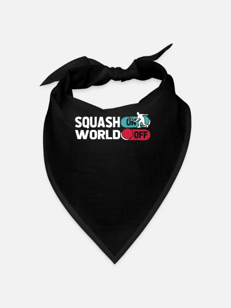 Squash Squash On World Off - Bandana - Schwarz - Vorne