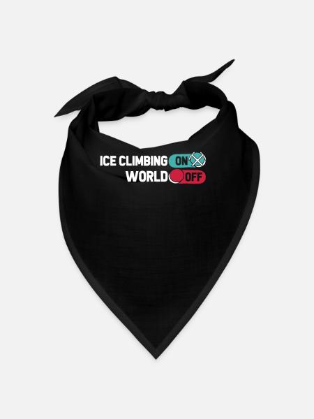 Eisklettern Ice Climbing On World Off - Bandana - Schwarz - Vorne