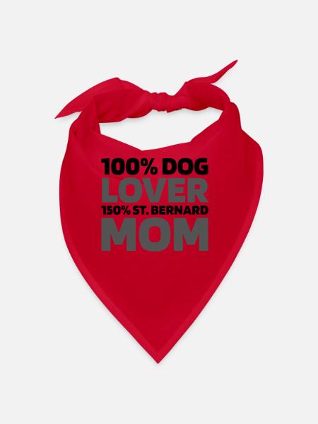 Saint Bernard - Bandana - red - Front