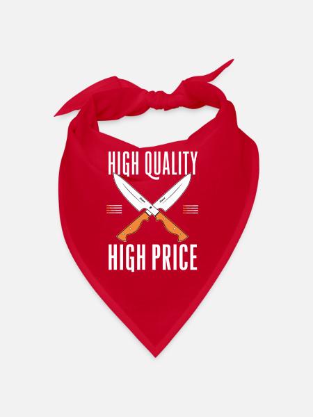 Knife Collector Knife Collection Hunting Fishing - Bandana - red - Front