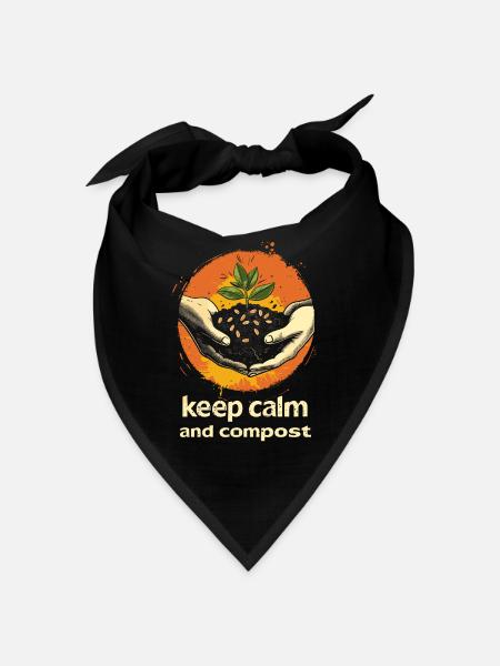 Permakultur Lebensmittel Compost - Bandana - Schwarz - Vorne