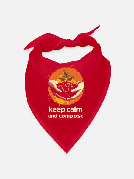 Permakultur Lebensmittel Compost - Bandana - Rot - Vorne