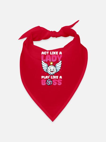 Volleyball Player Act Lady Play - Bandana - red - Front