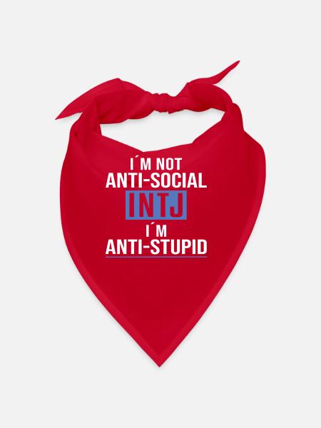 Personnalité Intj : Introvertis - Bandana - rouge - Devant