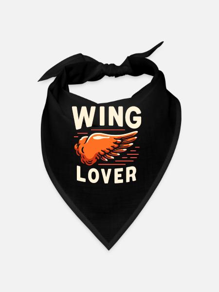 Hot Chicken Wings Spicy Wings Buffalo Wings - Bandana - Schwarz - Vorne