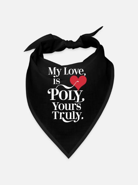 Polyamoröse Gemeinschaft Polyamorous Parenting - Bandana - Schwarz - Vorne