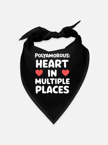 Polyamoröse Gemeinschaft Polyamorous Parenting - Bandana - Schwarz - Vorne
