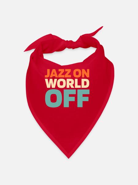 Musique Jazz Jazz On World Off - Bandana - rouge - Devant