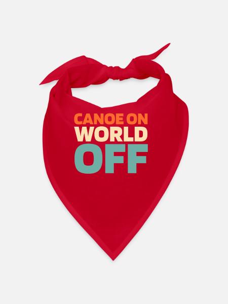 Kanu Kanute Canoe On World Off - Bandana - Rot - Vorne