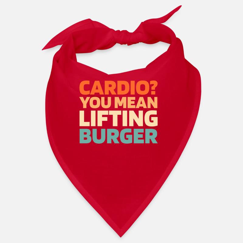 Burger Hamburger Funny Cardio Quote Bandana